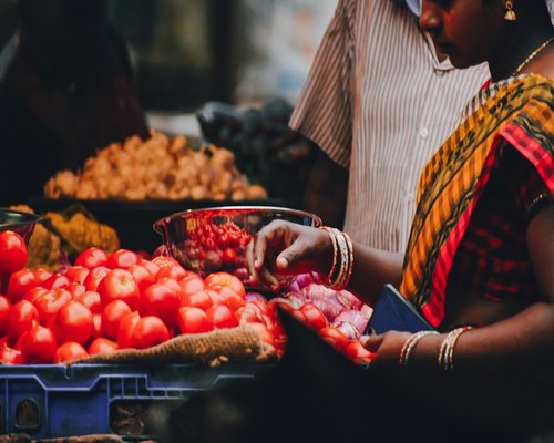 A variety of fresh produce at a local farmers market in Costa Rica