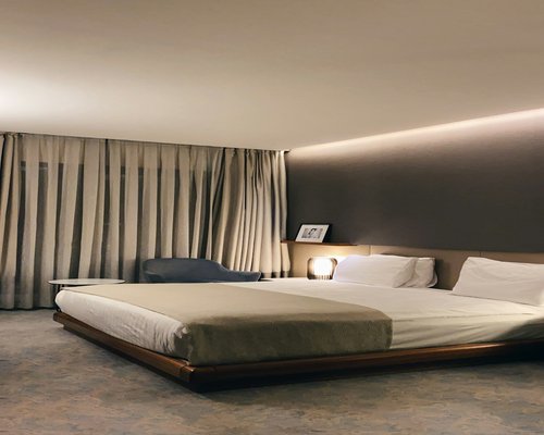 A calm bedroom prepared for a good night of sleep